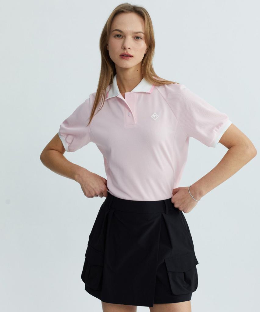 MONDAYFLOW Raglan Pique Top_Light Pink