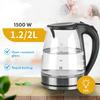 Электрический чайник для быстрого кипячения воды мощностью 1500 Вт, 220 В, чайник для кофе и чая, боросиликатный чайник для горячей воды с автоматическим отключением, 1,2 л, 2 л