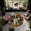 Dogs & Vintage Flowers pattern round rug,Carpet Rug for Living Room Bedroom Playroom ,Non-slip Floor Mat,Holiday Gifts and Birthday Gifts.