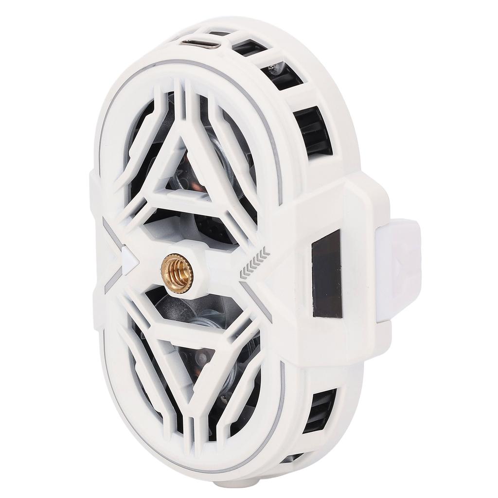 Semiconductor Phone Cooler Dual Core Dual Type C 3 Gears Ultra Quiet Cell Phone Radiator Cooling Fan with RGB Lights