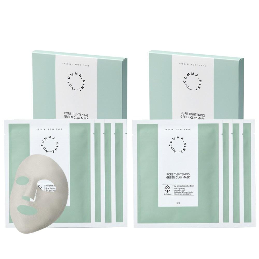 Comma Nine Sebum/Pore Clay Plaster Mask Pack, 4 упаковки, 2 штуки
