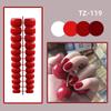 24pcs Full Cover Glossy Wearable Fake Nails Solid Color Nail Tips  Women