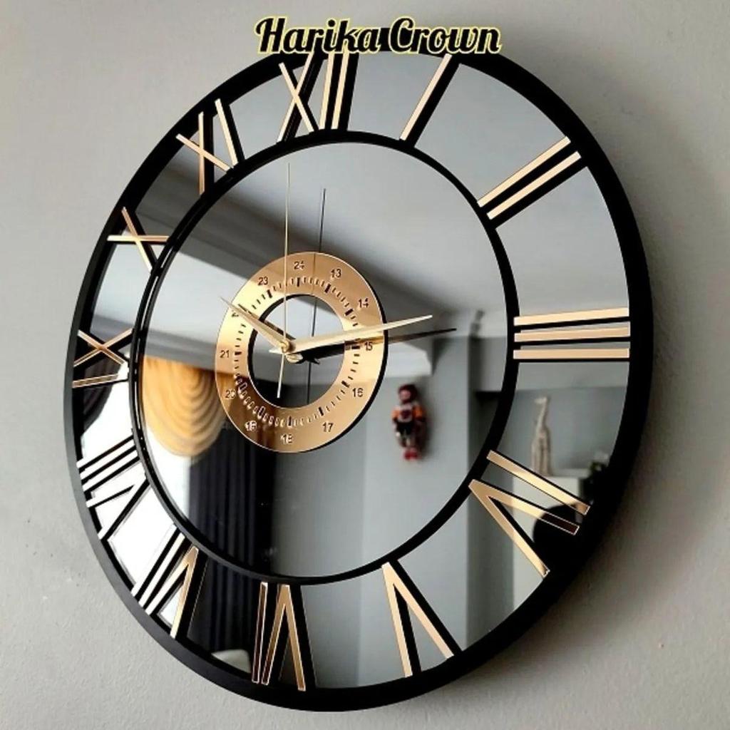 3D настоящие зеркальные декоративные настенные часы, современный дизайн, большие настенные часы с римскими цифрами, украшение для дома, гостиной, спальни 40x40 см