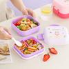 Детский ланч-бокс для девочек и мальчиков, 2 слоя, герметичный детский бенто-бокс, контейнеры для хранения сэндвичей и фруктов для школьного пикника
