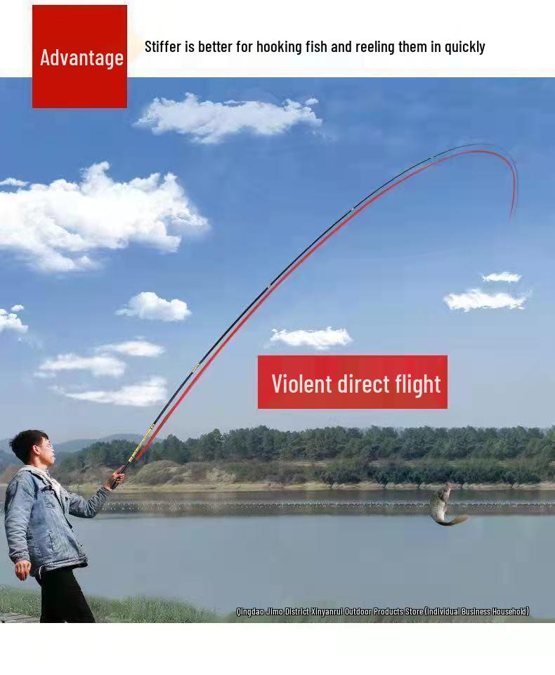 Супертонкая жесткая карбоновая удочка для ловли карася на удочку для тайваньской рыбалки