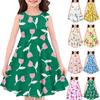 Children's Summer Sleeveless Casual Fashion Printed Round Neck Dress