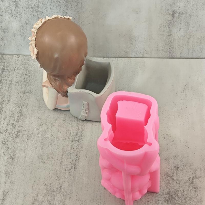 Рюкзак для девочек, бетонная силиконовая форма, сочный цветочный горшок, глина, цементная штукатурка, формы для домашнего сада, цветов, формы