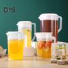 Unbreakable Plastic Water Pitcher with Lid BPA-Free Ice Tea Kettle Iced Tea Pitcher Lemonade Juice Beverage Jar for Hot Cold Drinks