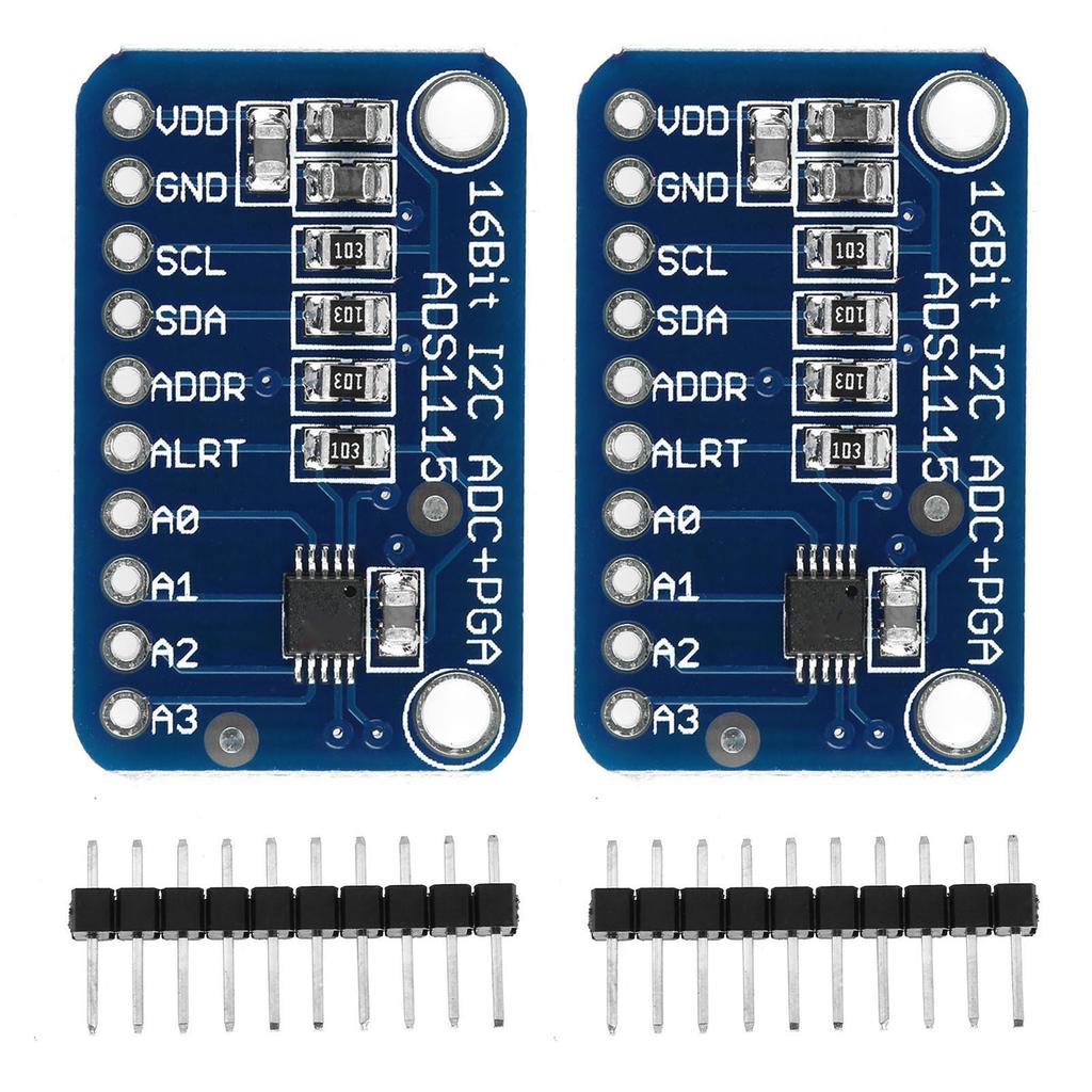 2 Set ADC 16 Bit I2C ADC Development Board Analog to Digital Converter Module for Micro Controller