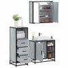 VidaXL 3-piece Bathroom Furniture Set Sonoma Grey, Bathroom Cabinet, Bathroom Cupboard, Furniture 3301028
