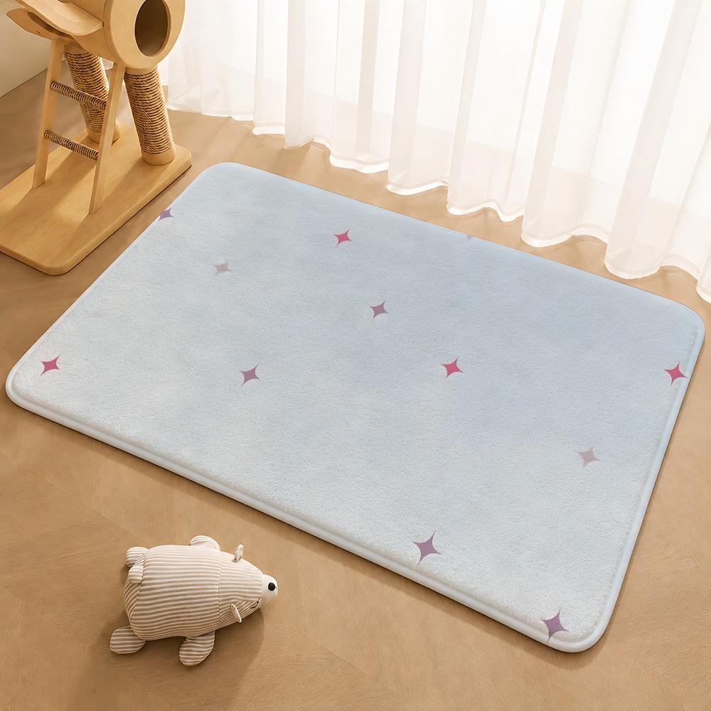 cut Star Floor Mat Floor Mat Soft Flannel Non-Slip Door Rug for Living Room