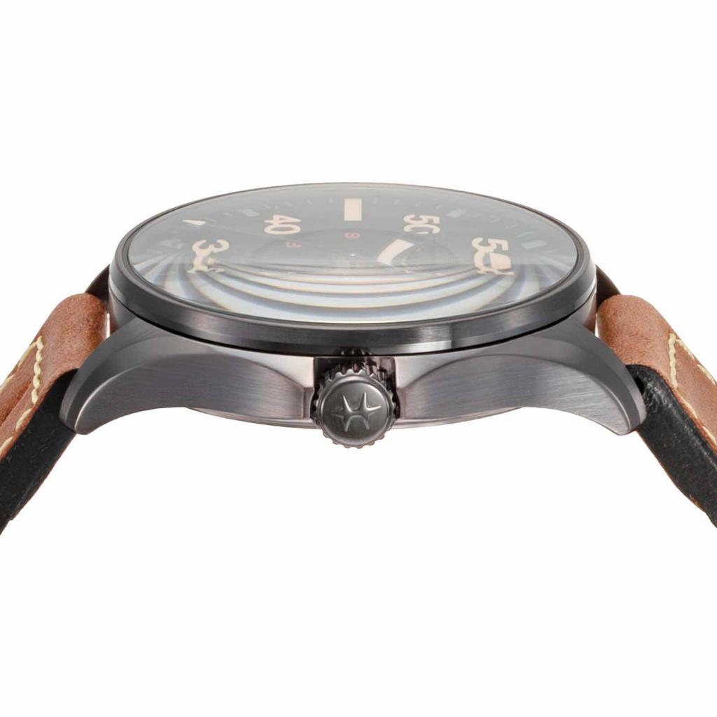 Часы Khaki Aviation Pilot Day Date Auto Khaki Aviation Черный циферблат Нержавеющая сталь Сапфировое стекло Автоматические 46 мм Швейцарские брендовые часы H64705531 Коричневый