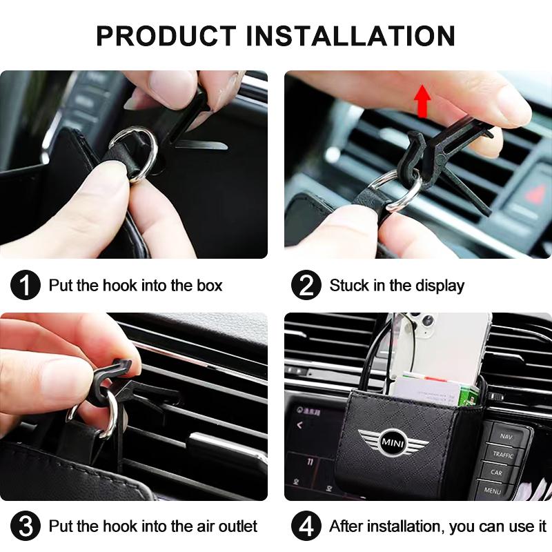 Car Air Outlet Storage Box Phone Glasses Organizer Car Goods For Mini Cooper One S Clubman R50 R53 R56 R60 F55 F56 R57 R58 R59