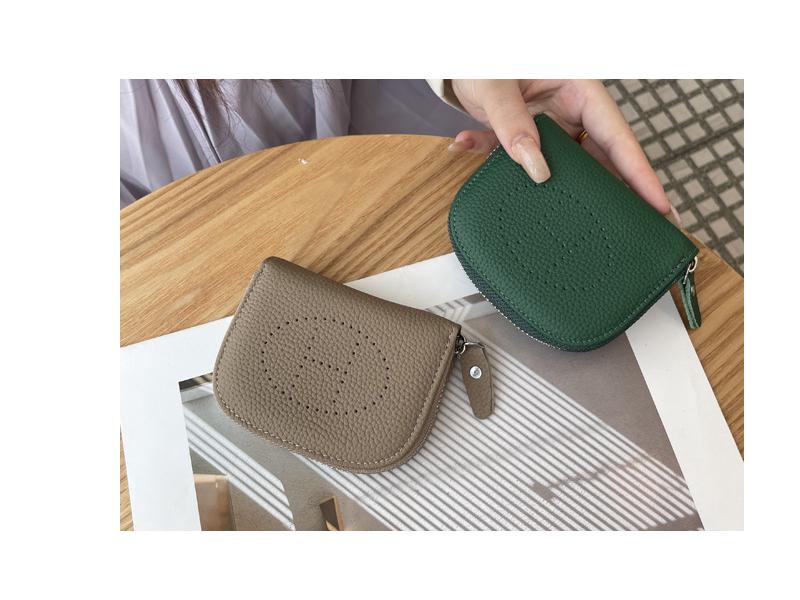 Женский кошелек для карт и монет из натуральной кожи - 2025 Новый держатель для ключей, помады, ID из коровьей кожи