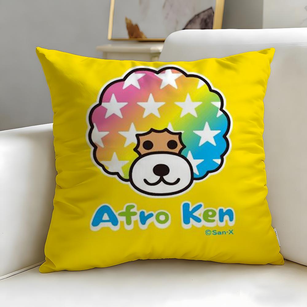 classic cartoon character Afro Ken Cushion Cover Soft EasyWash Pillow Case Versatile for Couch Bed Travel and Office