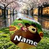 Custom Name Personalized Masha and The Bear Print Umbrella, Auto Open Close, 8‑Rib Sturdy Frame, Commute Camping Hiking Use, Birthday Gift