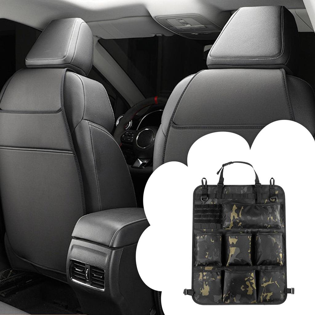 Back Seat Car Organizer Seat Back Organizer 900D Oxford Kick Protector With 8 Pocket For Vehicle Organization Passenger Comfort