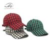 Hat Plaid Plaid Cap Women's Outdoor Sunscreen Shade Baseball Cap Hard Top Men's Casual
