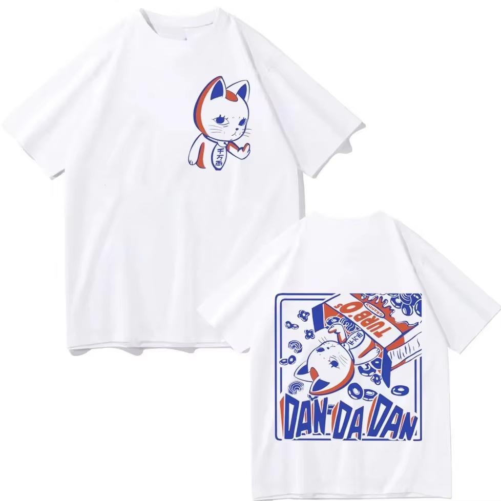 Summer Boys Girls Japan Anime Dandadan Turbo Granny Cat Graphic T Shirt Kids Baby Youth Unisex Unisex Tee Streetwear Casual Oversize