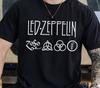 Футболка Led Zeppelin Лондонская Металлическая Рок-группа Винтажная Blak Comfort Colors 1717