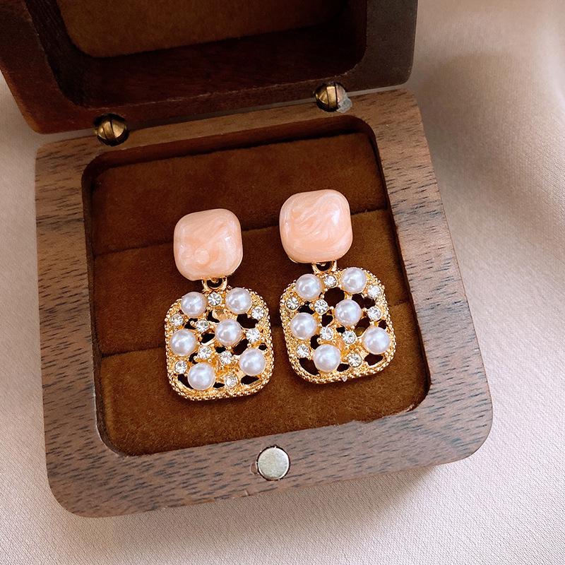 Серьги-кисточки из циркона и жемчуга «Серебряная игла» - Элегантный ретро-дизайн для женщин