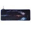 Large Long Desk Pad, LED RGB Computer Office Gamer Keyboard and Mouse Pad, Galaxy Space, Portable, Thin, Cool, Non-Slip, Travel Light-Up Mouse Pad,