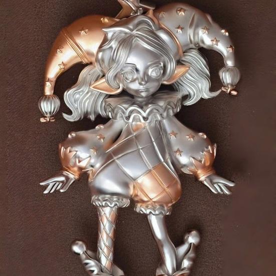 Ожерелье «Девочка-клоун» Милое ожерелье с подвеской в виде девочки Женское ожерелье-шарм в виде клоуна Ключичное ожерелье Ювелирный подарок для друзей и семьи