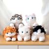 Мягкая Пушистая Мяукающая Кошка Плюшевая Кукла Реалистичная Озвученная Кукла Котенок Подушка для Обнимания Успокаивающая Игрушка
