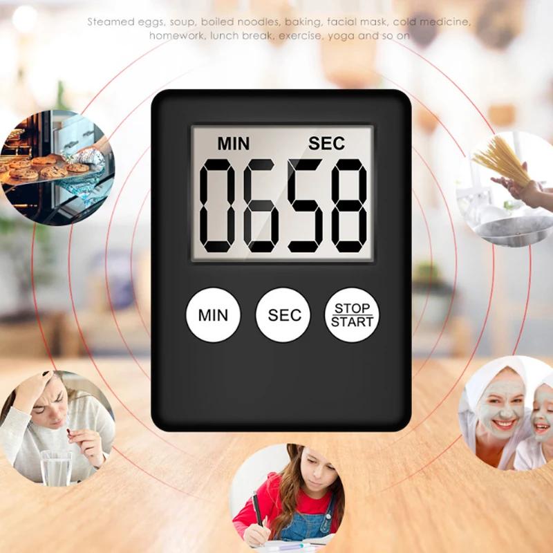 Timer Kitchen Timer Magnetic Pocket Super Thin LCD Digital Screen Chef Restaurant Egg Counter Alarm Clock Kitchen Accessories