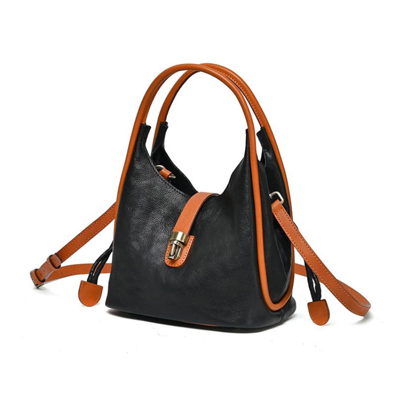 Johnature Винтажная женская сумка из натуральной кожи, натуральная мягкая натуральная коровья однотонная сумка на плечо большой емкости