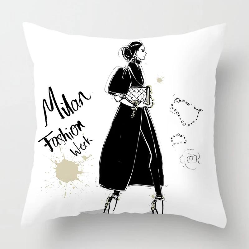 Скандинавская мода Наволочка для подушки Дамская Домашнее украшение Гостиная Диван Наволочка Наволочка Украшение для кровати Набор подушек