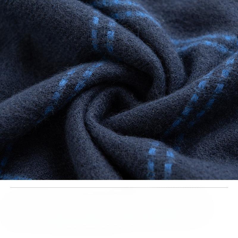 Winter Japanese and Korean Imitation Cashmere Plaid Scarf for Women and Men High End Versatile Warm Shawl and Scarf