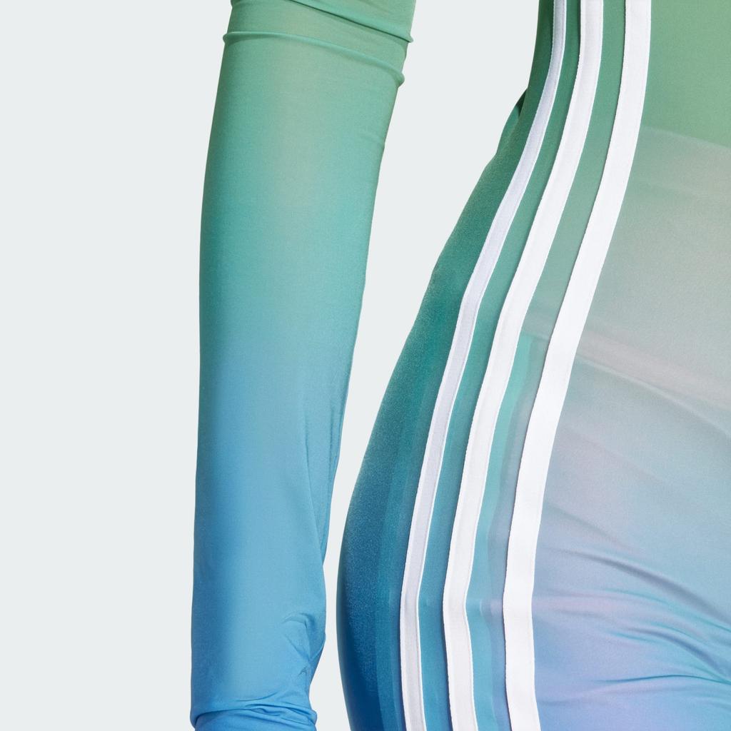 Adidas Оригинальный круглый вырез пуловер удобный повседневный длинный рукав платье женские платья многоцветный синий JF8267