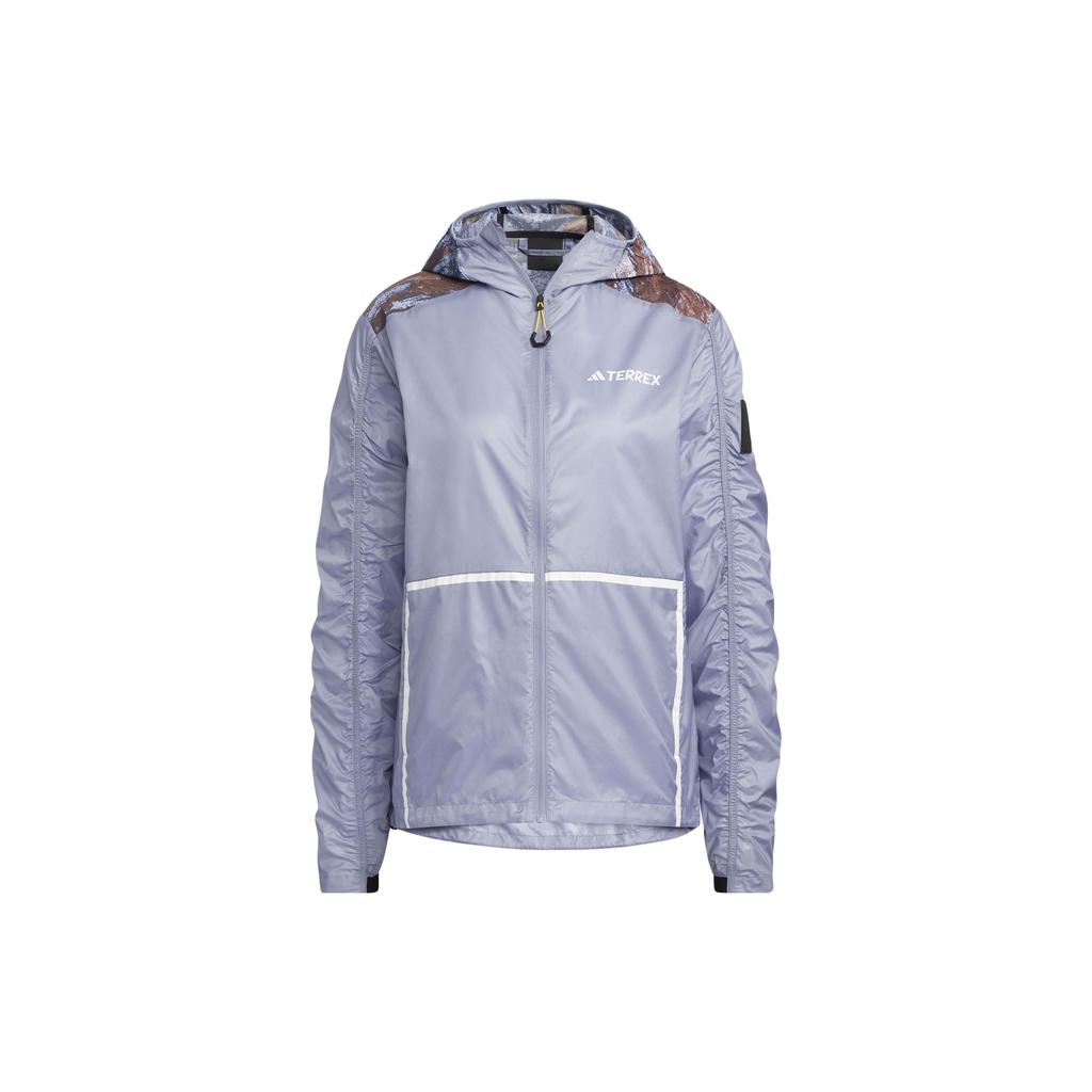 adidas X National Geographic Wind.Rdy Цветная Блок-принт Куртка с Капюшоном Для Улицы Ветрозащитная Защита от Солнца Женская HY4693