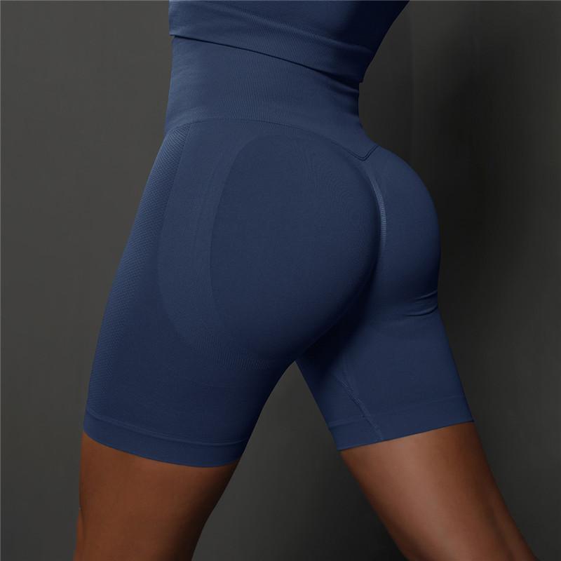 Женские шорты для йоги, бесшовные быстросохнущие спортивные короткие леггинсы для спортзала, сексуальные шорты с высокой талией