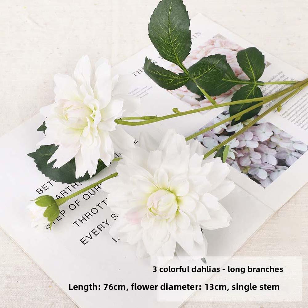 Real Touch Artificial Dahlia Flower Realistic Plant Faux Dahlia Branch 76cm Colorful Simulation Big Dahlia Party Favors