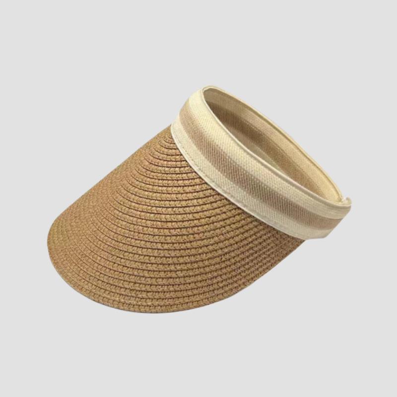 Hua Shaojiang Shuying Empty Top Hat Women's Summer Hat Traveling Seaside Sunscreen Shade Straw Hat Ropless Sun Hat