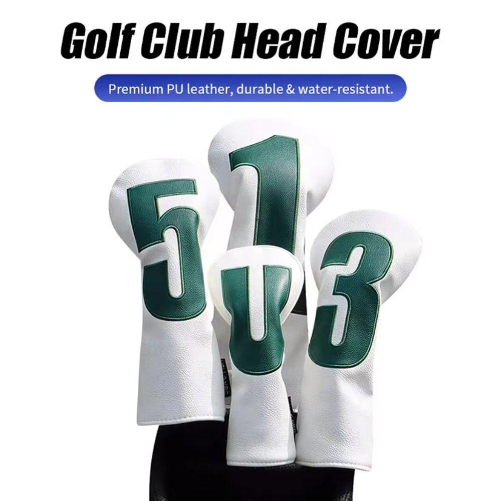 1 3 5 U Golf Head Cover PU Leather Wood Headcover Outdoor Sports Golf Club Protector Hybrid UT