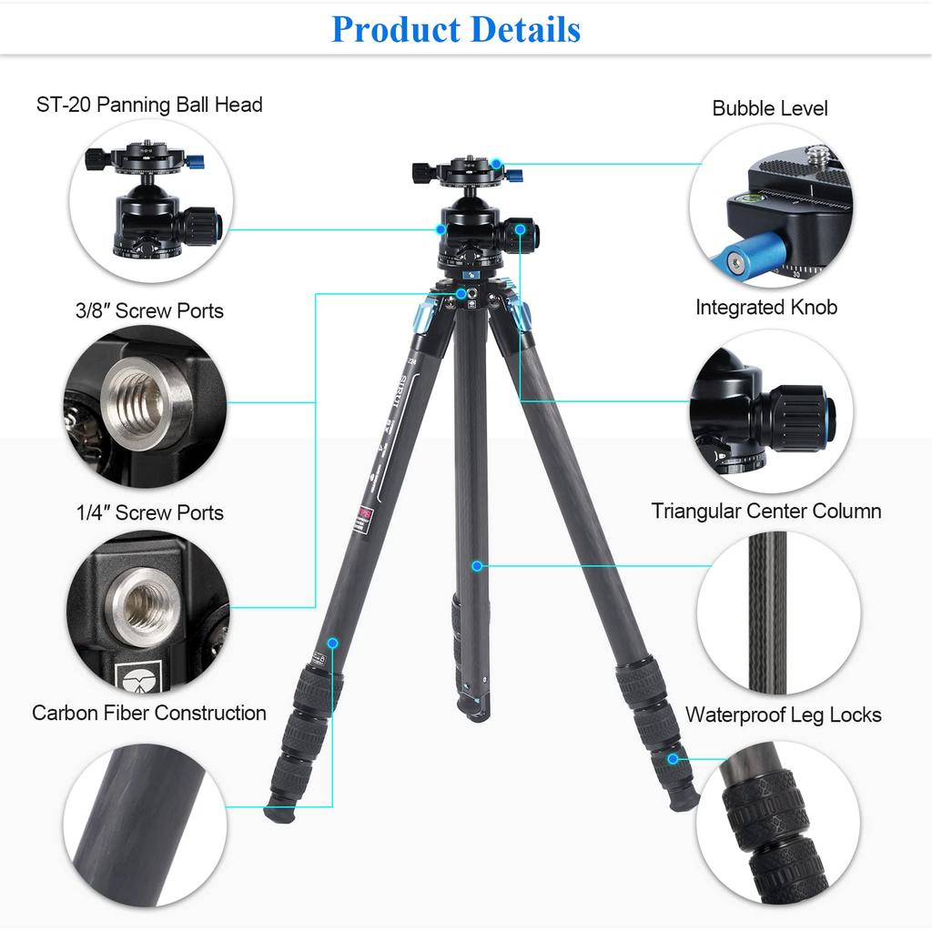 SIRUI Carbon Fiber Tripod ST-224+ST-20