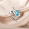 Небесно-голубой топаз драгоценный камень 925 пробы штампованное серебро ювелирные изделия изящная подвеска подарок для жены CP-5-8