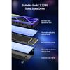 Радиатор для M.2 SSD JEYI 2280 NVME NGFF из магниево-алюминиевого сплава для ПК/PS5, эффективный охладитель с термосиликоновой прокладкой