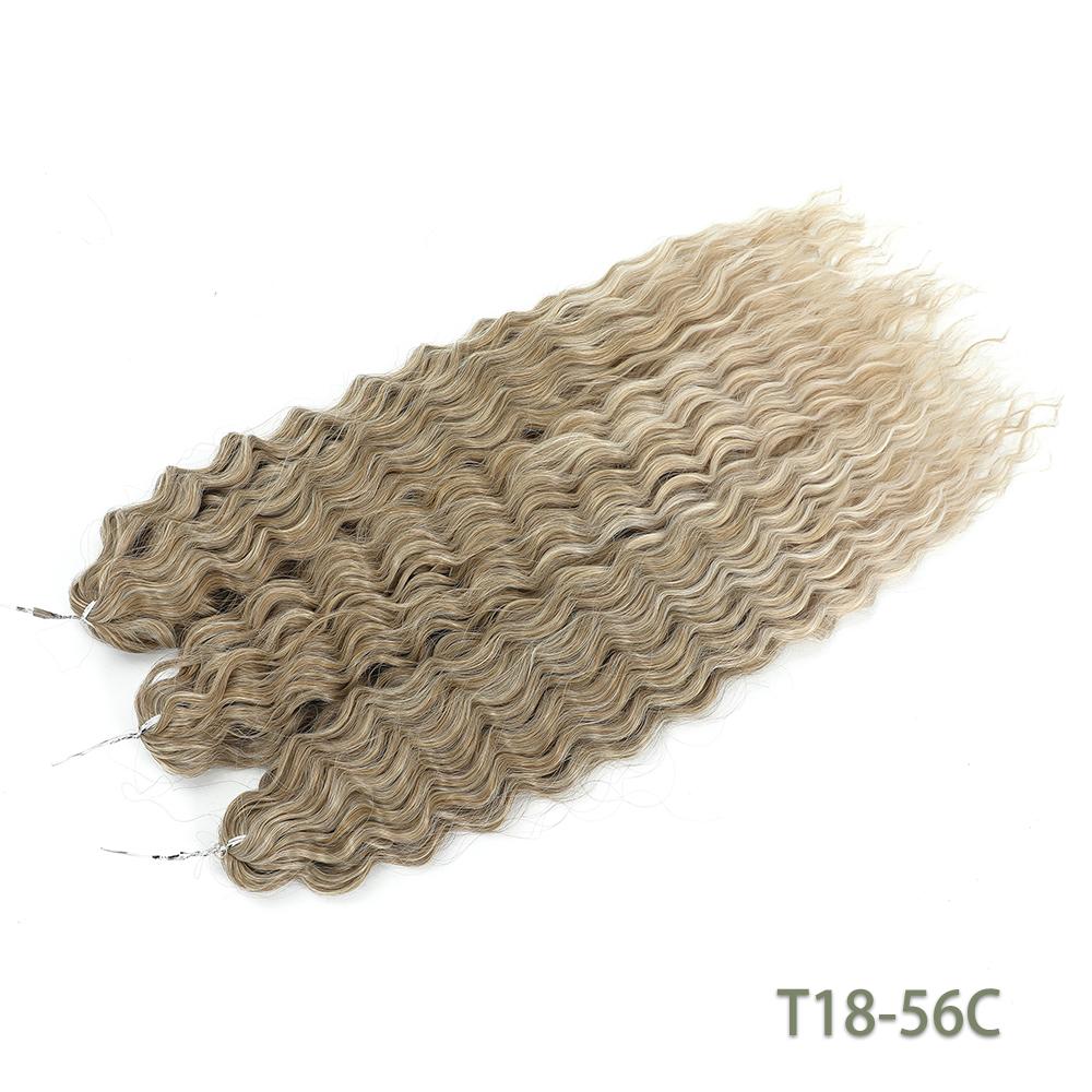 For Twist Crochet Synthetic High-Temp Machine Double Weft 22 Inches 300g 3Pcs/Lot#1B #4 BUG2 Water Wave Extensions Braid