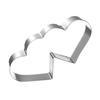 Stainless Steel Cookie Biscuit Pastry Cake Decor Double Hearts Mold Mould Cutter