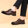 Golden Sapling High Quality Brogues Business Shoes Men Retro Korean Style Leather Oxfords Thick Soles Man Party Dress Shoe Male