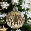 Прозрачные шары Винтажные украшения Домик в снежной деревне/Рождественская елка/Снеговик Подвесные шары для фермерского дома Рождественская елка Праздничная Свадебная Домашняя Декорация