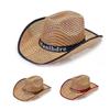 Мужская соломенная шляпа в стиле западного ковбоя, широкополая пляжная шляпа, шляпа для защиты от солнца для активного отдыха