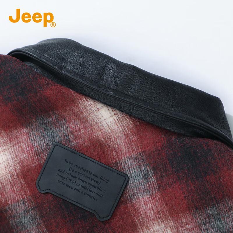 Jeep Мужская американская ретро куртка из смесовой шерсти в клетку с цветными блоками