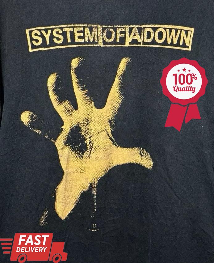 Винтажная черная унисекс футболка System of a Down, редкая футболка группы