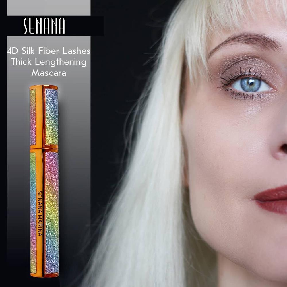 SENANA Толстая удлиняющая тушь для ресниц 4D Silk Fiber Lashes