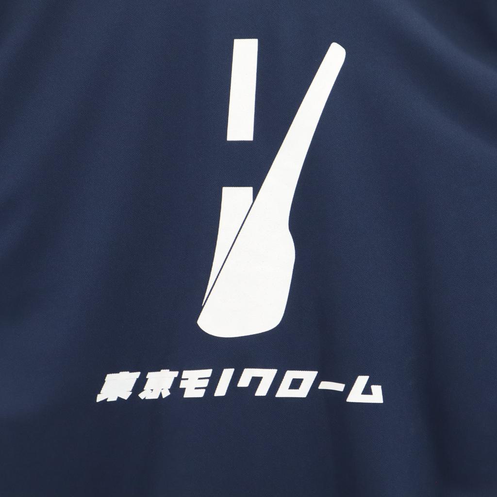 MONOCROM Back Print Short Sleeve Polo Shirt XL Navy Men's Used